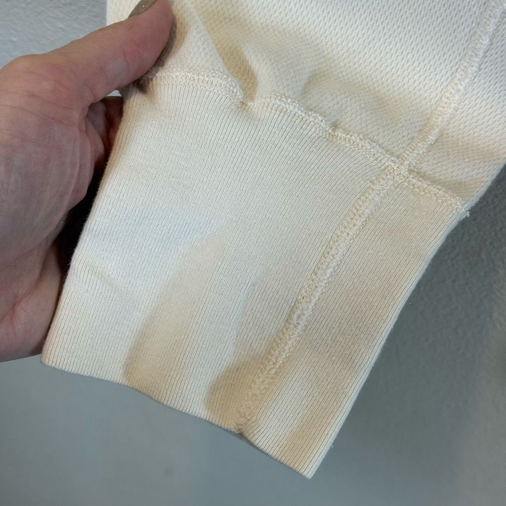 Carhartt Tall Spell Out Waffle Knit Base Layer Cream Thermal Long Johns Large - Picture 2 of 10
